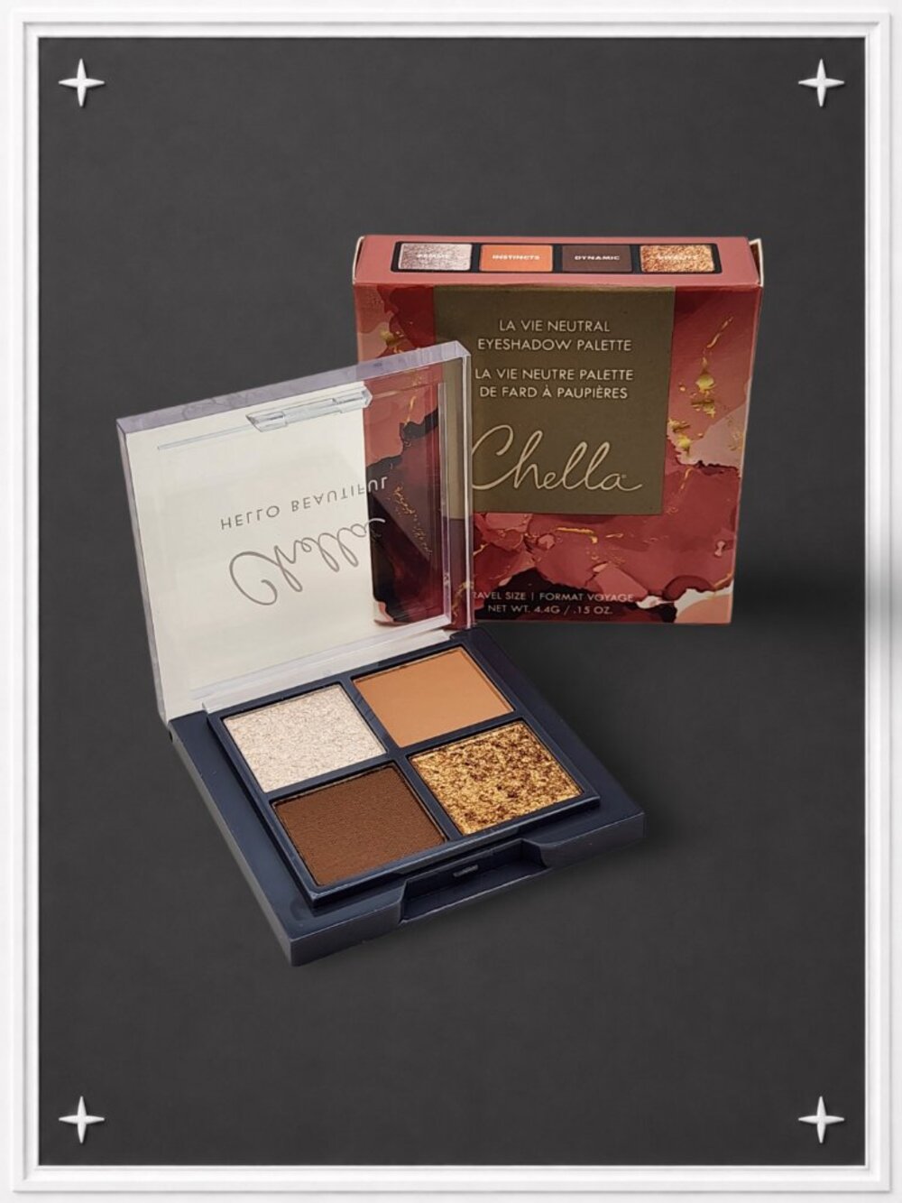Chella La Vie Neutral Eyeshadow Palette 4 Shade Travel Size NIB